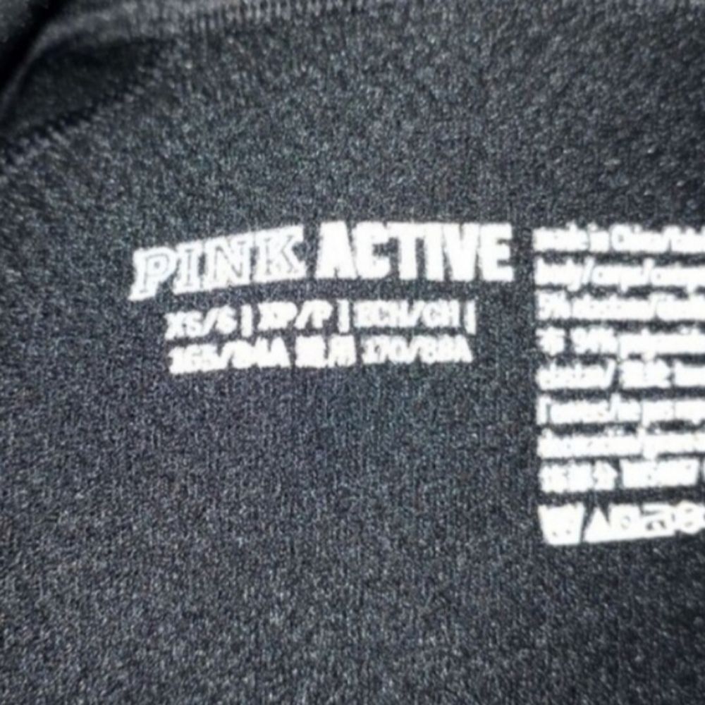 PINK Victoria's Secret Black Quarter-Zip Sweatshirt Sz.XS EUC. - Picture 6 of 7